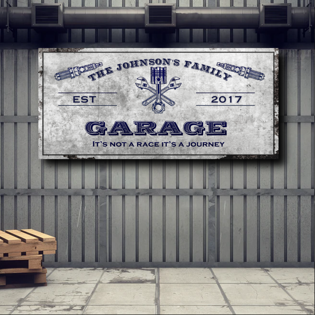 It's Not a Race, It's a Journey Garage Sign, Ready to Hang