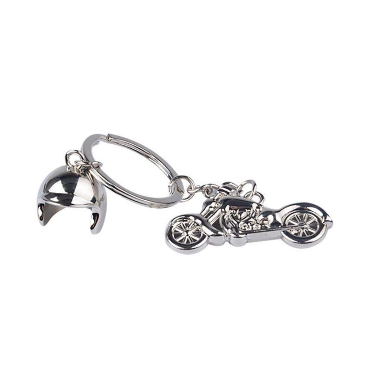 Motorcycle with Helmet Keychain - American Legend Rider