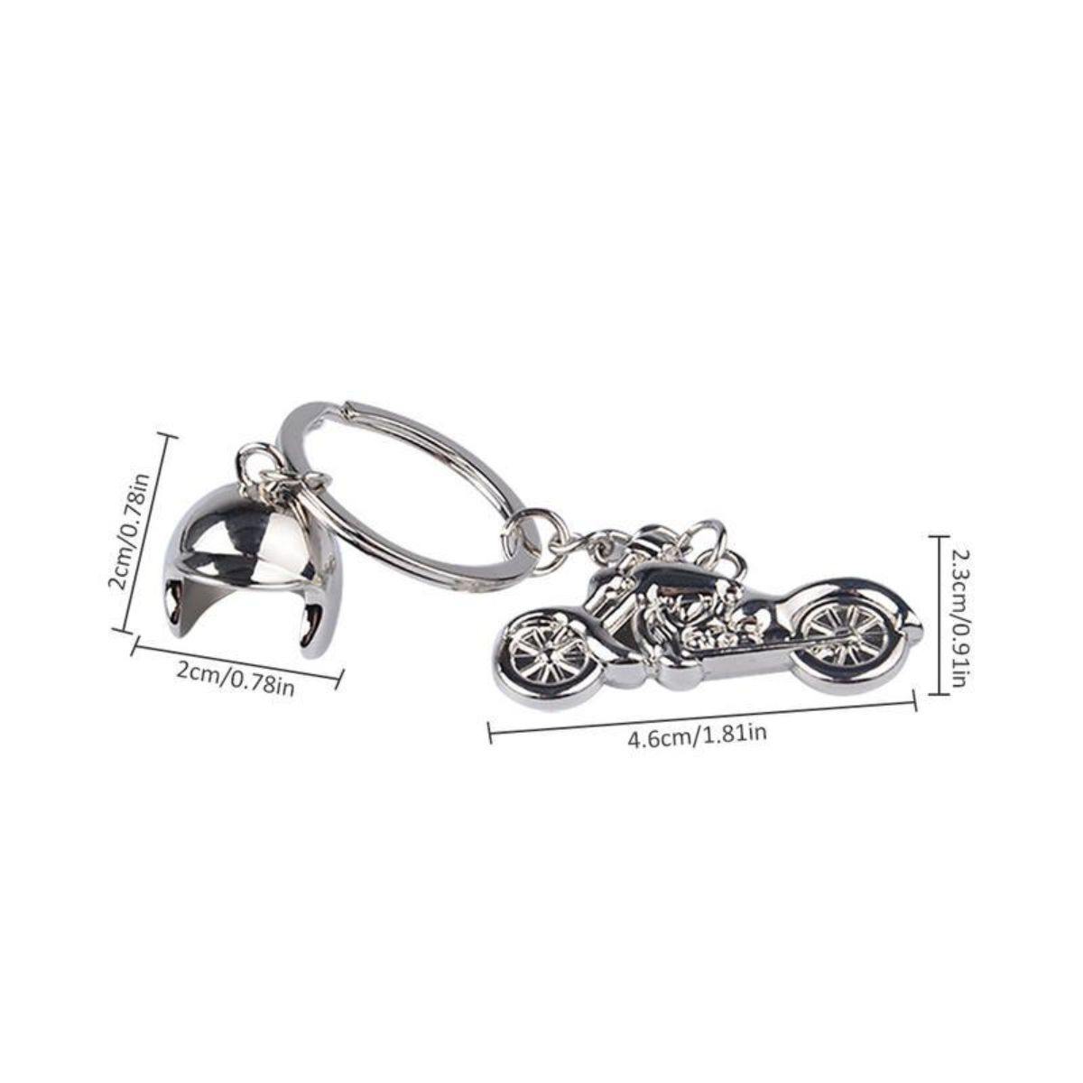 Motorcycle with Helmet Keychain - American Legend Rider