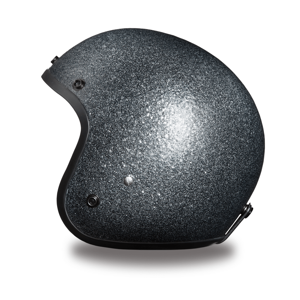 Daytona D.O.T. Cruiser Gun Metal Flake Motorcycle Open Face Helmet, Dark Gray - American Legend Rider