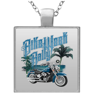 Bike Week Rally Square Necklace - American Legend Rider