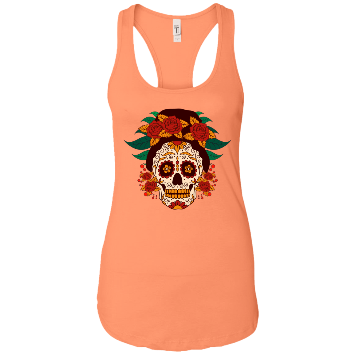 Sugar Skull Roses Tank Top, Cotton/Poly-Jersey - American Legend Rider