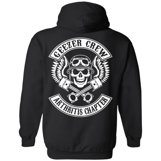 Geezer Crew Arthritis Chapter Hoodie, Cotton, Black - American Legend Rider