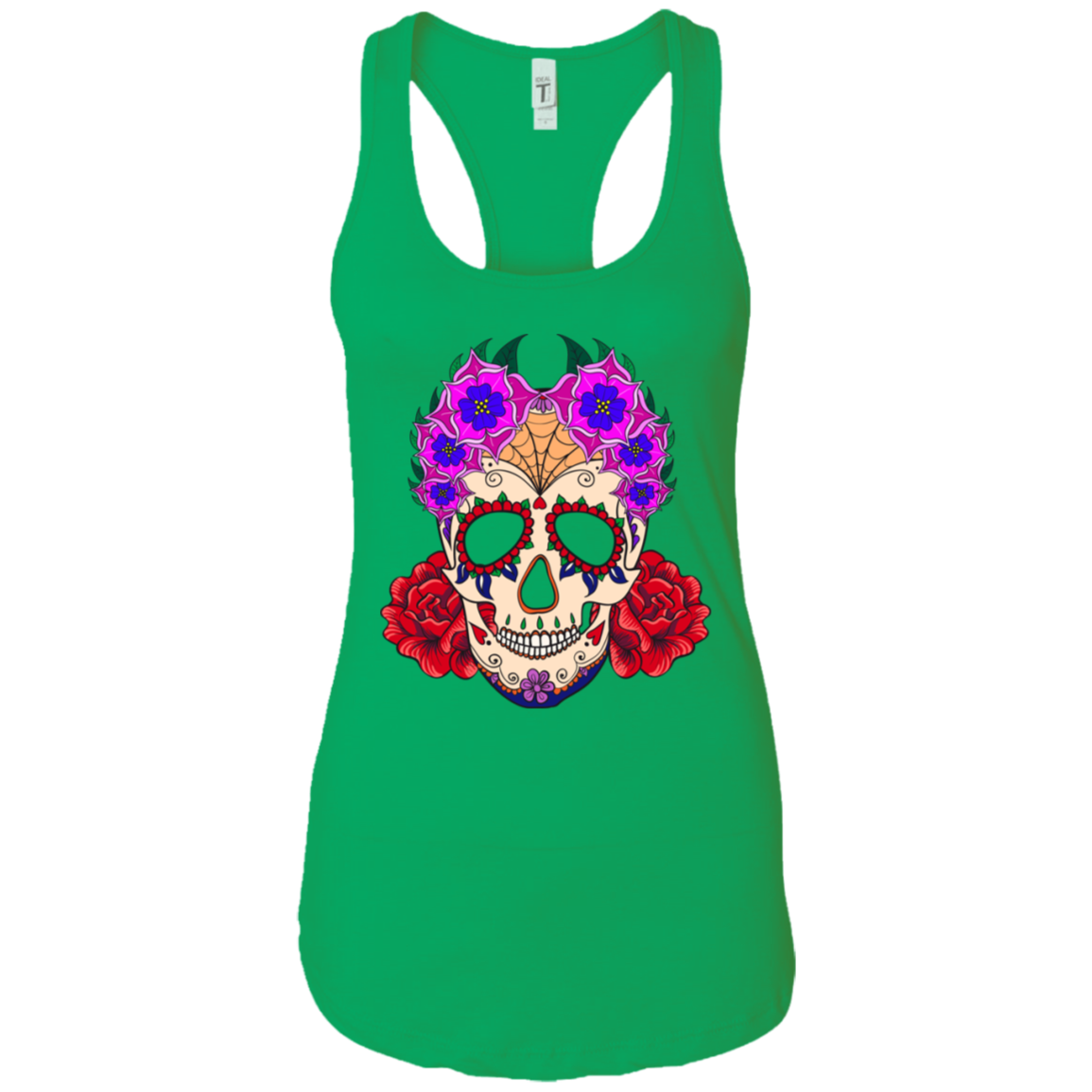 Flowery Skull Tank Top - American Legend Rider