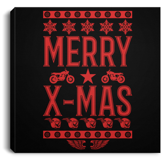 Merry X-Mas Square Canvas Frame .75in