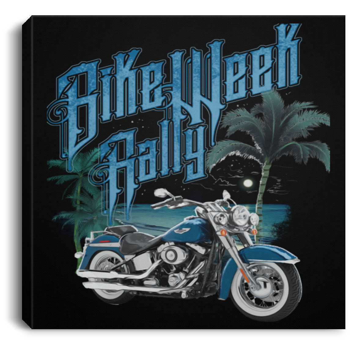 Bike Week Rally Square Canvas Frame .75in - American Legend Rider