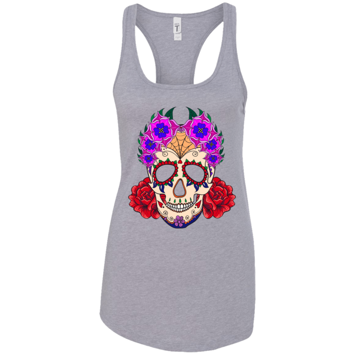 Flowery Skull Tank Top - American Legend Rider