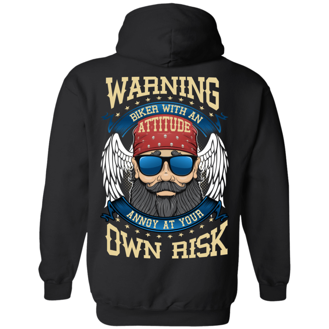 Biker With An Attitude Hoodie - American Legend Rider