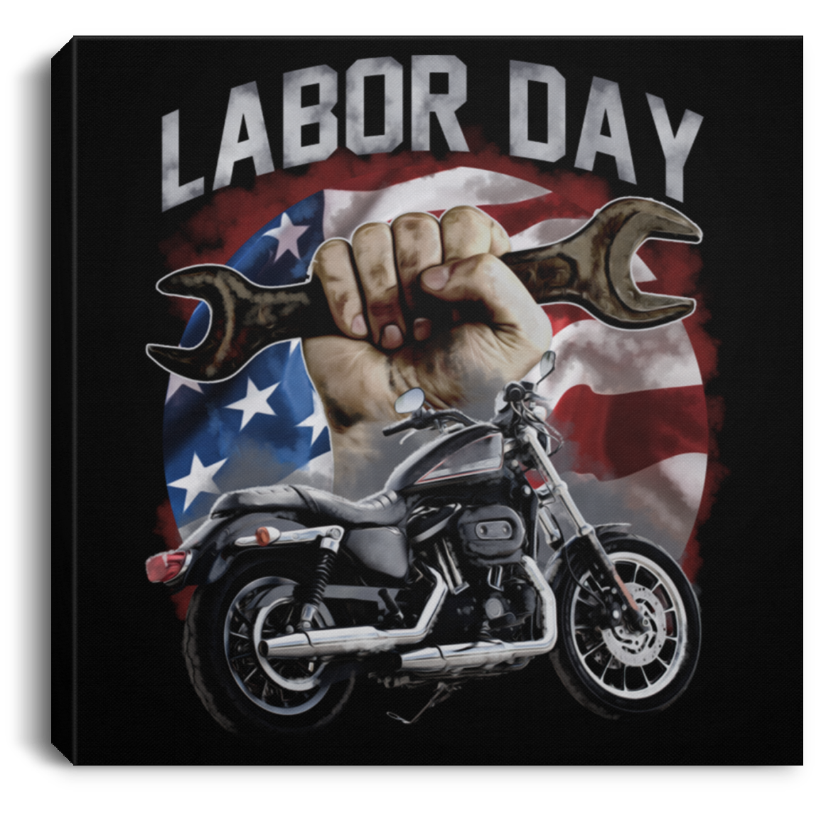 Labor Day Square Canvas Frame .75in