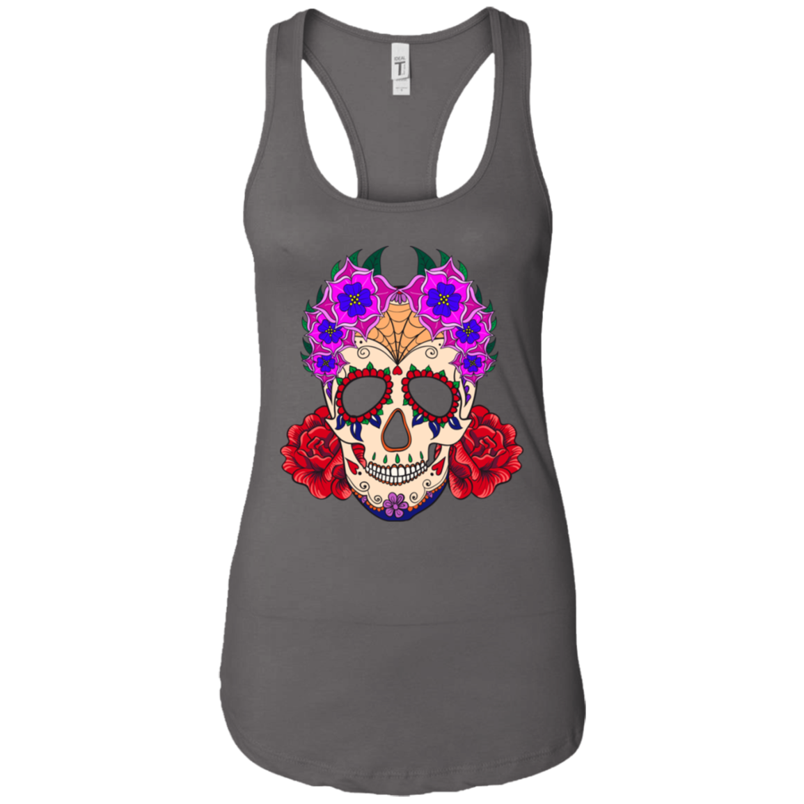Flowery Skull Tank Top - American Legend Rider
