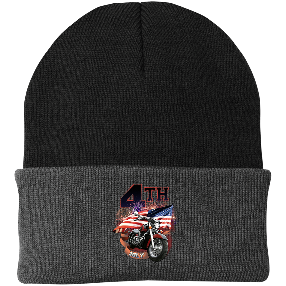 4th of July Knit Cap, Unisex, Acrylic, One Size Fits Most - American Legend Rider