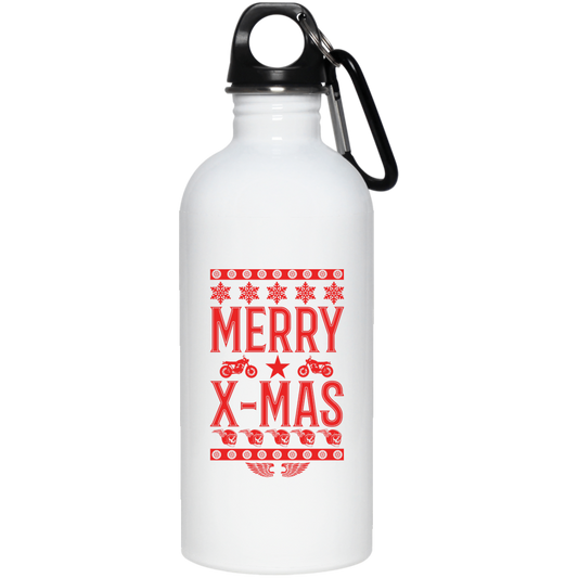 Merry X-Mas Stainless Steel Water Bottle 20 oz.