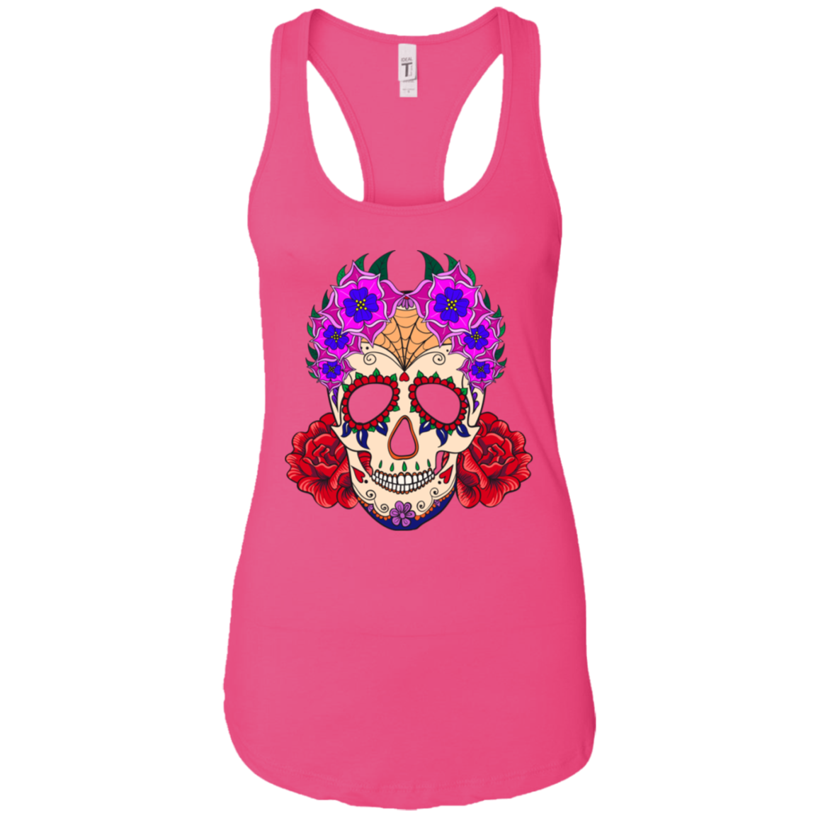 Flowery Skull Tank Top - American Legend Rider