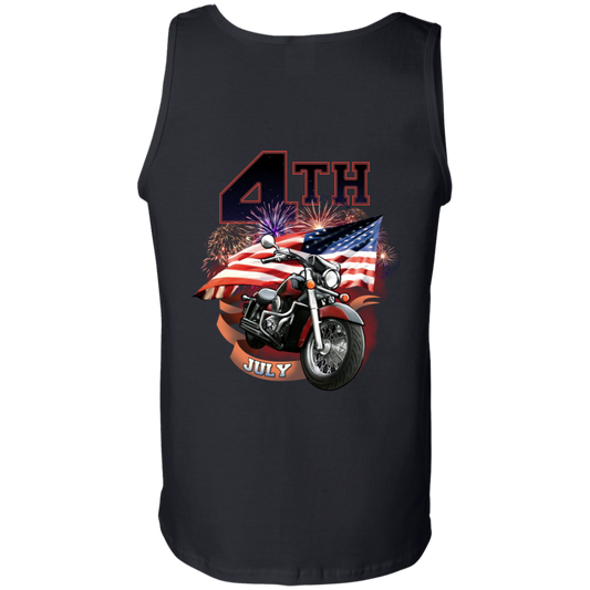4th of July Tank Top, Cotton, Black - American Legend Rider