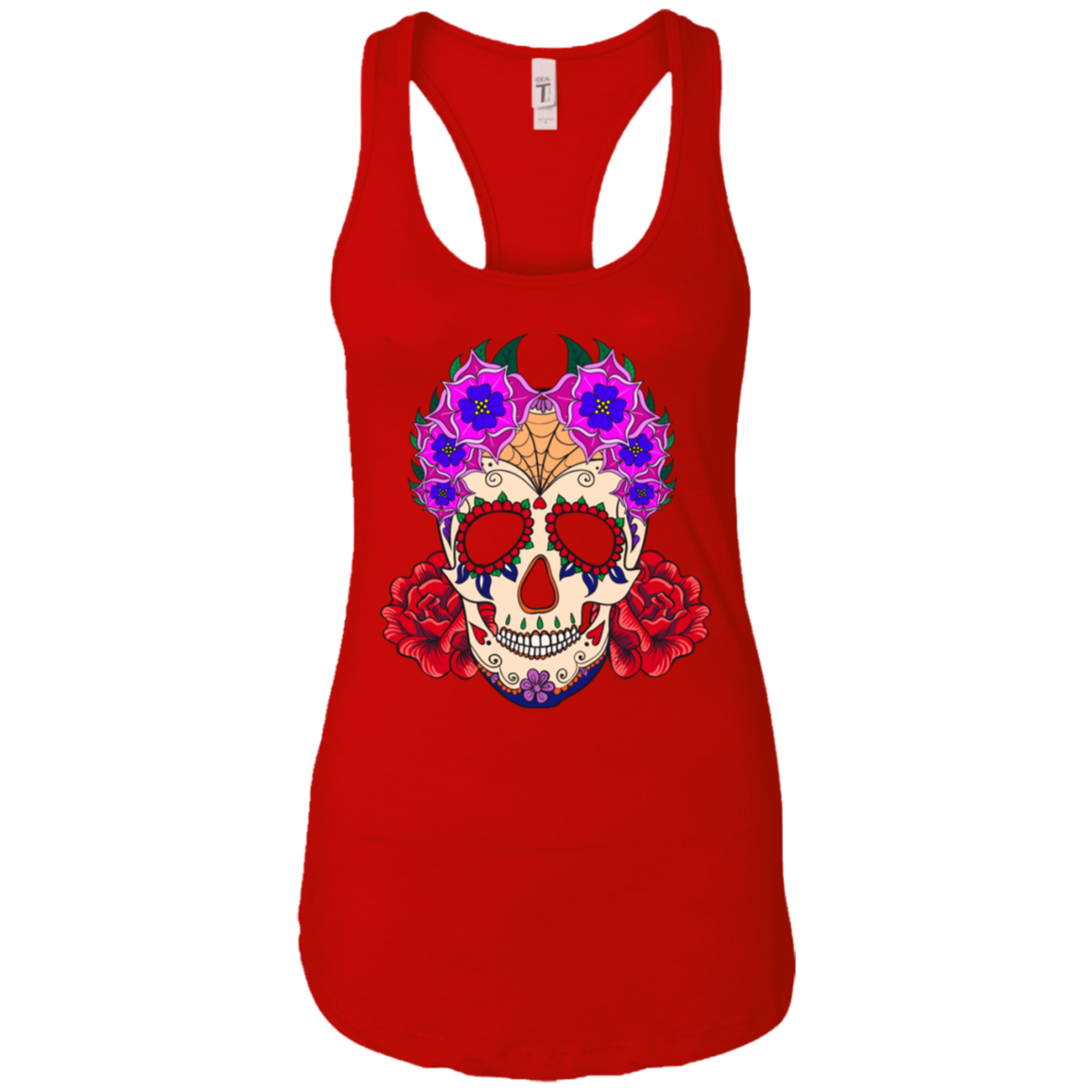 Flowery Skull Tank Top - American Legend Rider