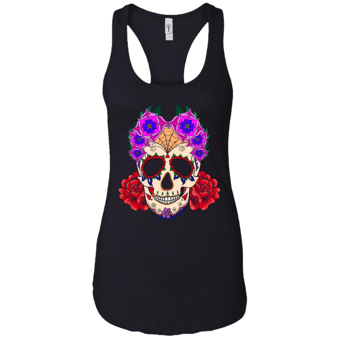Flowery Skull Tank Top - American Legend Rider