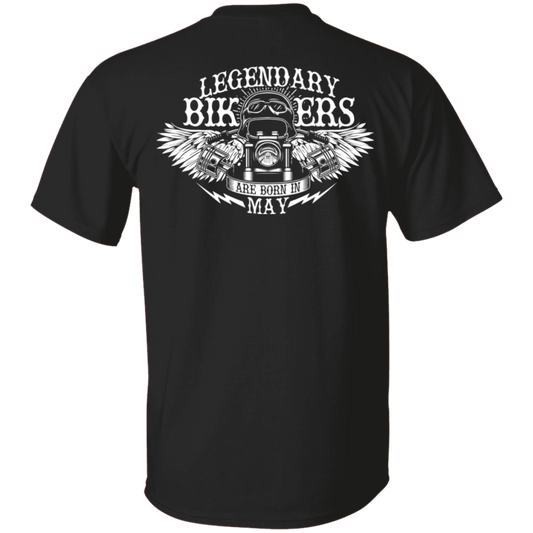 Legendary Bikers Are Born in May T-Shirt