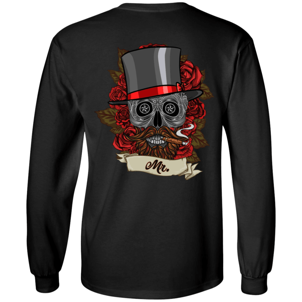 Vintage Floral Skull Long Sleeves - American Legend Rider
