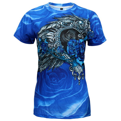 Hot Leathers Ladies Angel Roses Sublimation T-Shirt