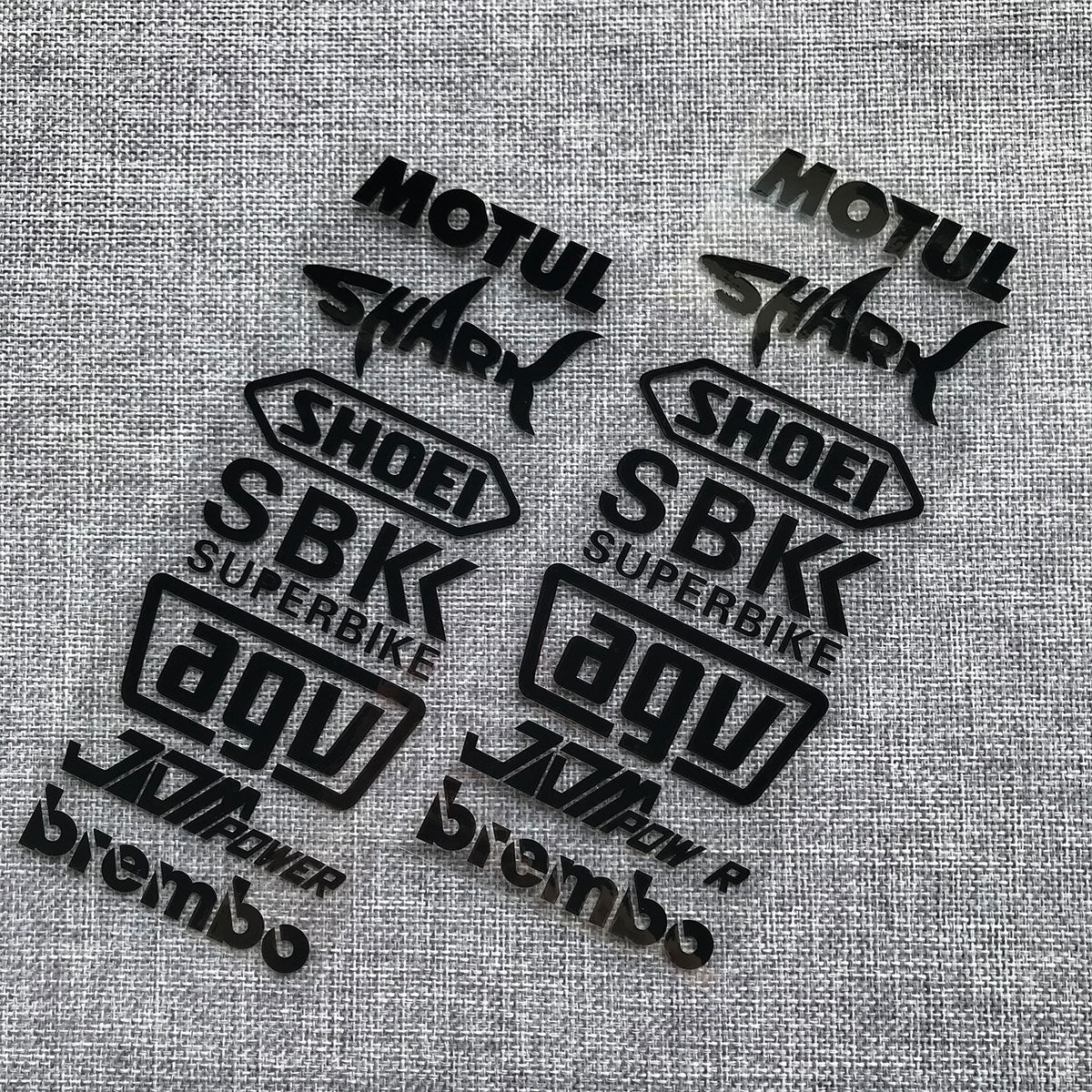 Motorcycle Helmet Rainbow Sticker Set