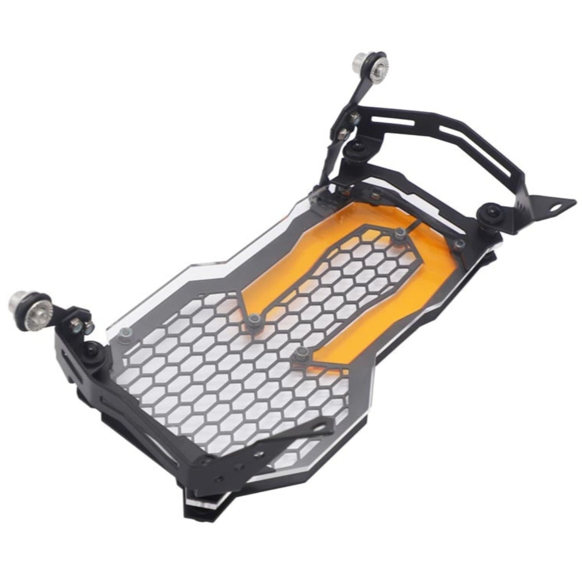 Motorcycle Headlight Protector Grille Guard for BMW, Black/Orange