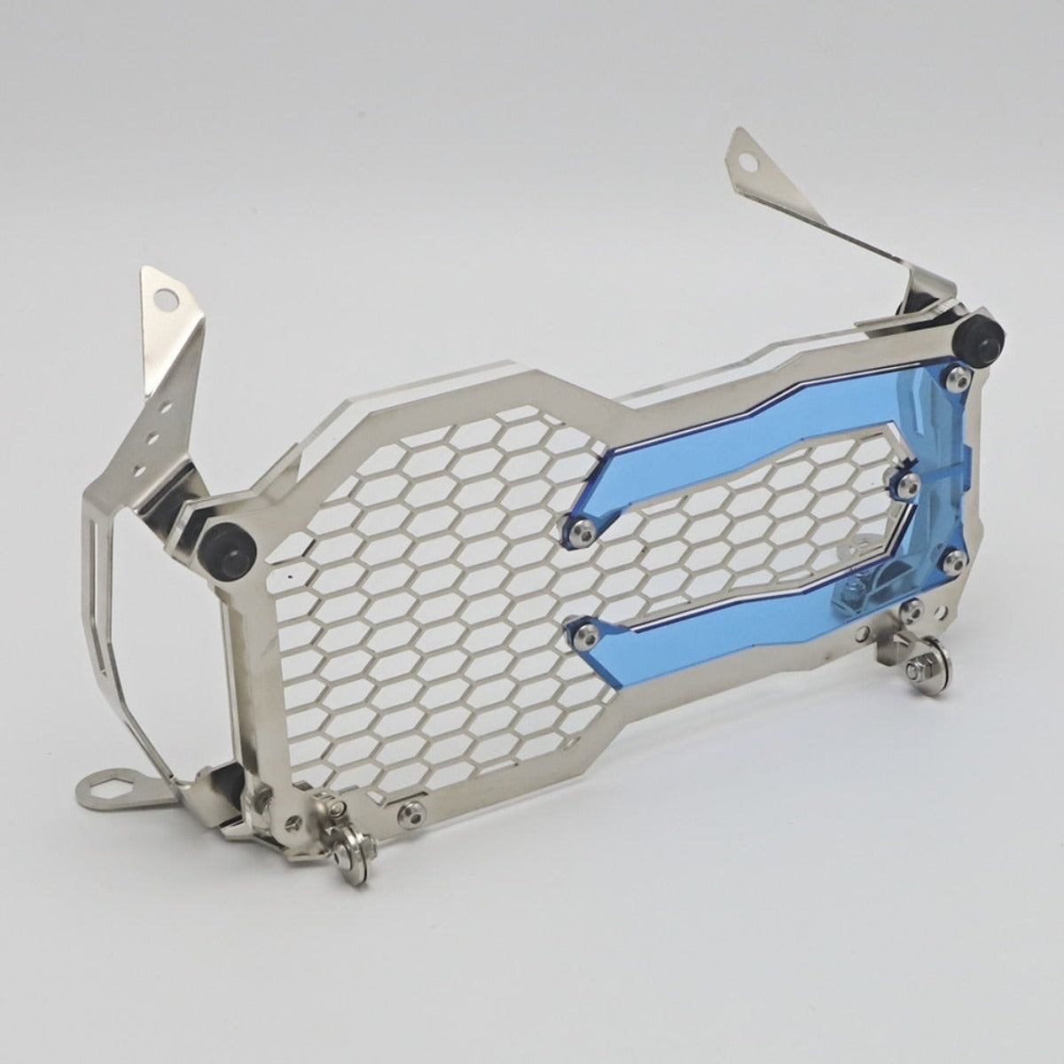 Motorcycle Headlight Protector Grille Guard for BMW, Silver/Blue