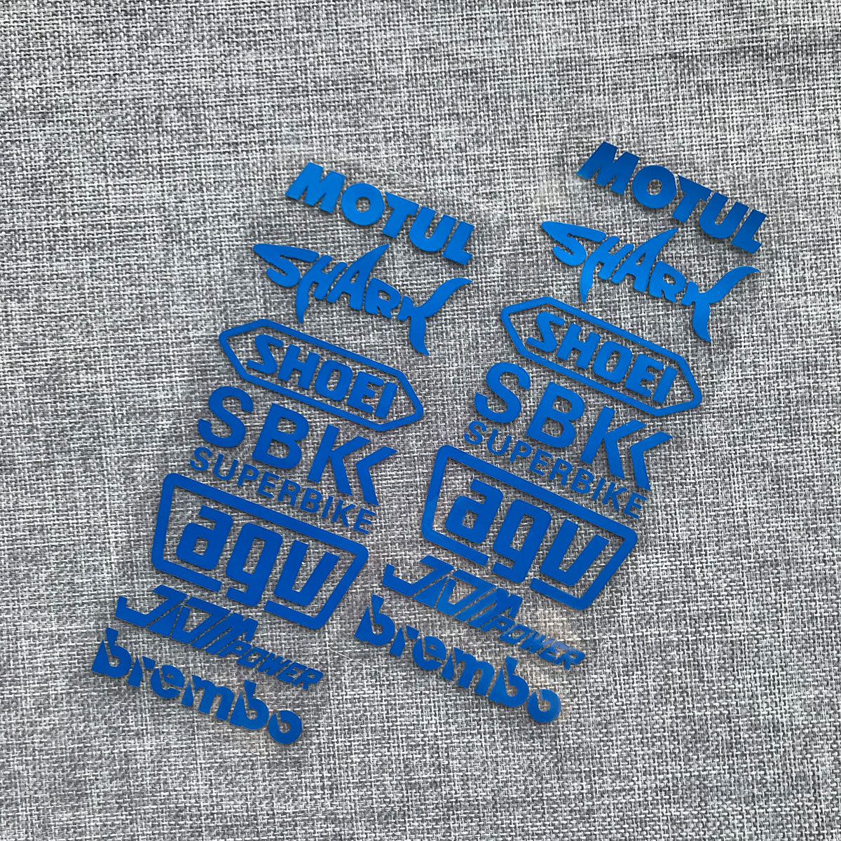 Motorcycle Helmet Rainbow Sticker Set