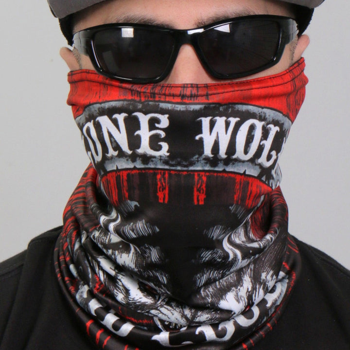 Hot Leathers Lone Wolf Neck Gaiter
