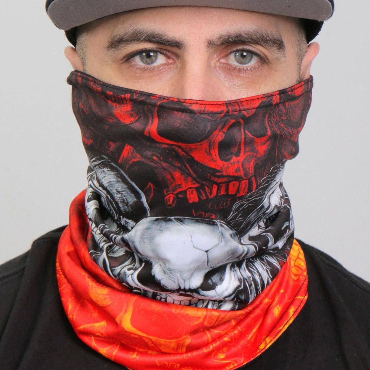 Hot Leathers Five Skulls Neck Gaiter - American Legend Rider