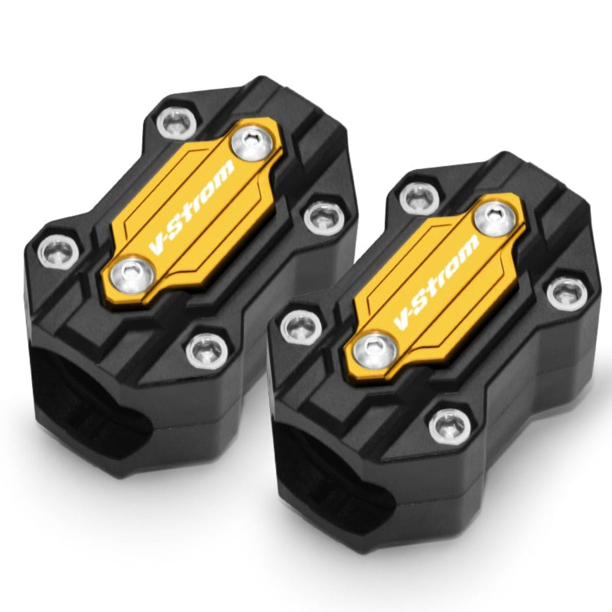 Motorcycle Accessories Engine Guard Bumper Protection Decorative Block For Suzuki, Black/Gold