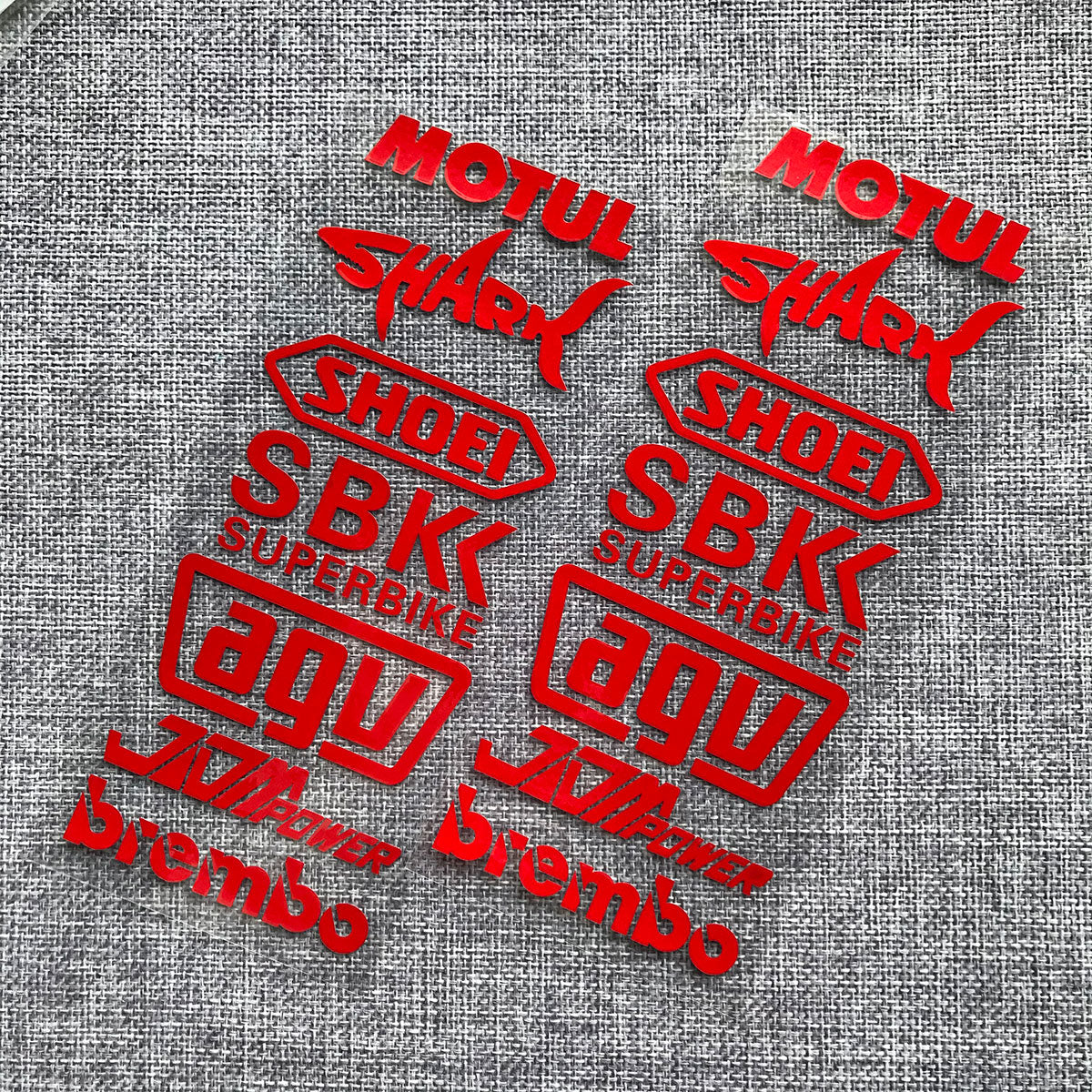 Motorcycle Helmet Rainbow Sticker Set