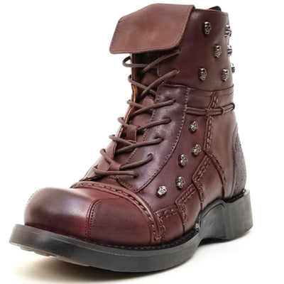 Lace Up Skull Boots