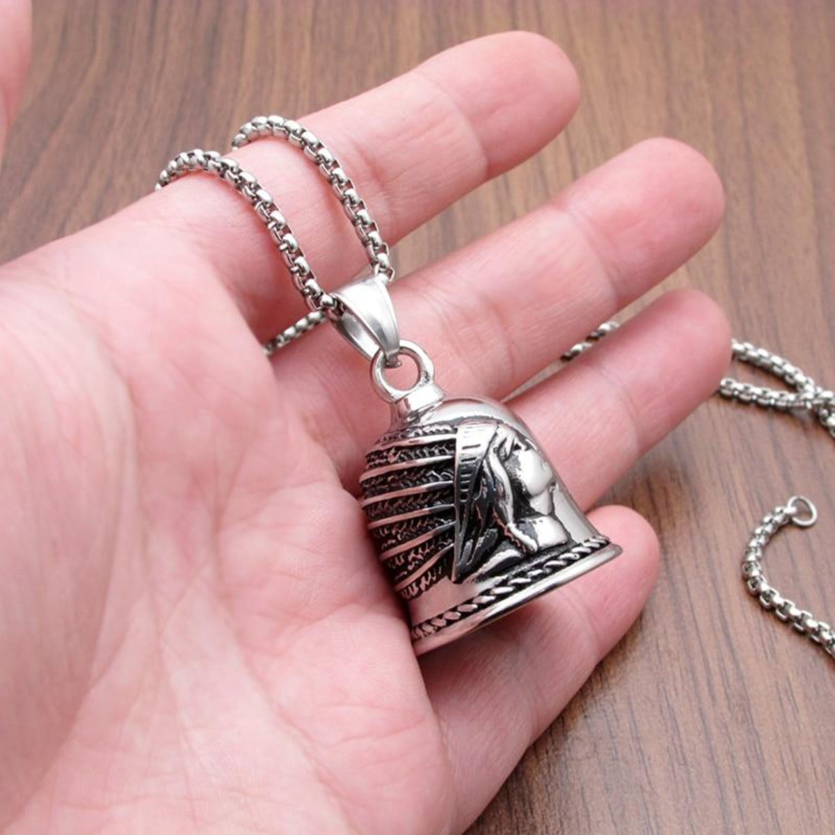 Indian In Headdress Design Gremlin Bell