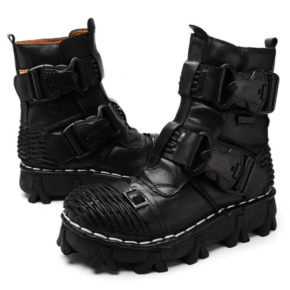 Handmade Western Cowboy Leather Boots, Black - American Legend Rider