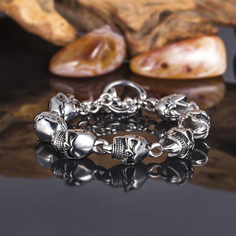 Grinning Skull Bracelet - American Legend Rider