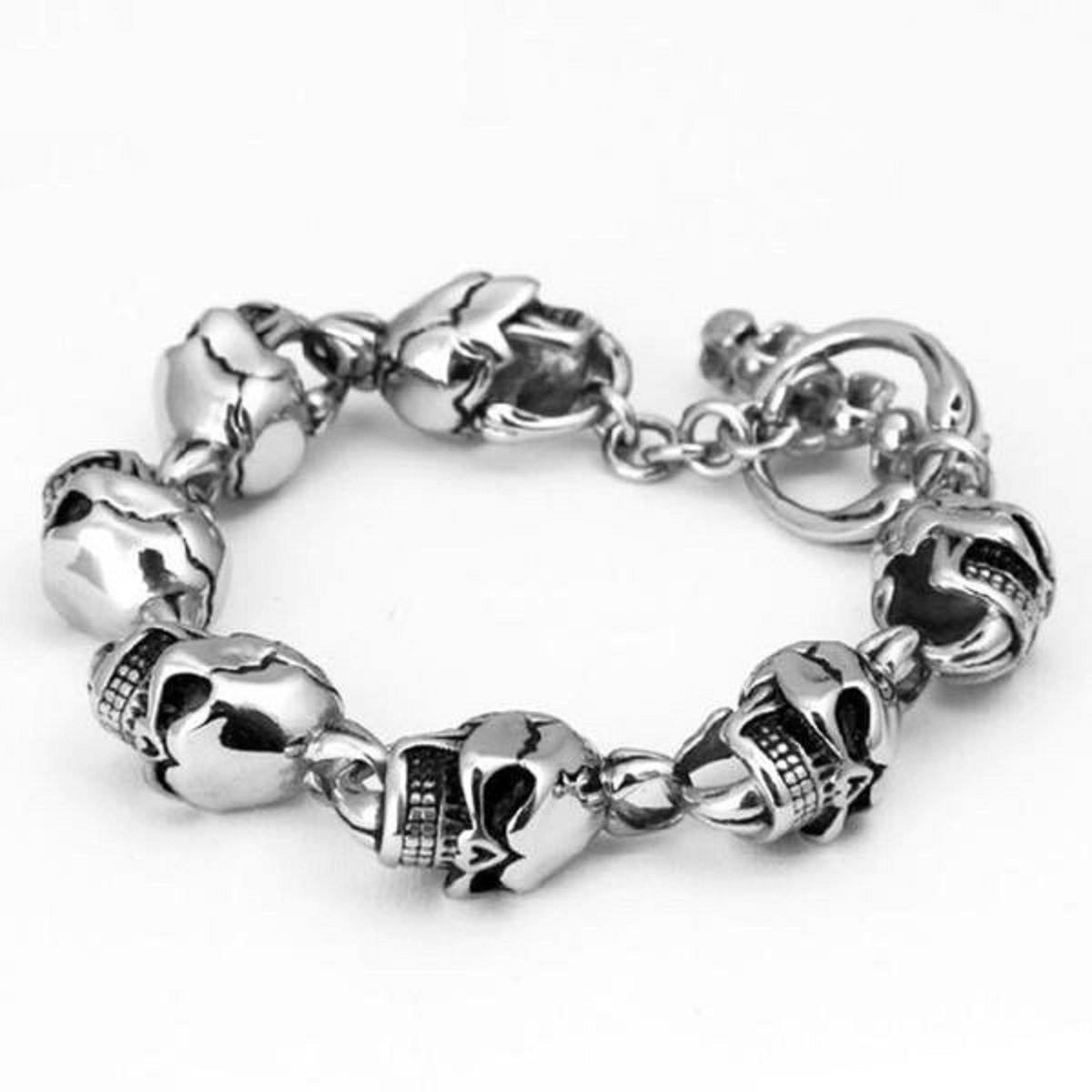 Grinning Skull Bracelet - American Legend Rider