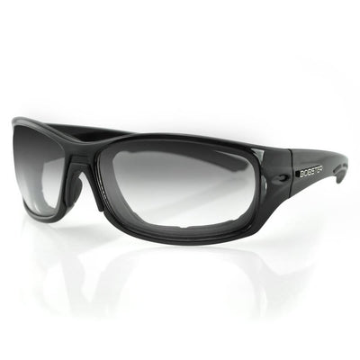 Bobster Rukus Anti-fog Sunglasses, M, Black Gloss Frame/Clear Photochromic Lens - American Legend Rider