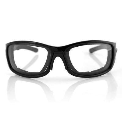 Bobster Rukus Anti-fog Sunglasses, M, Black Gloss Frame/Clear Photochromic Lens - American Legend Rider