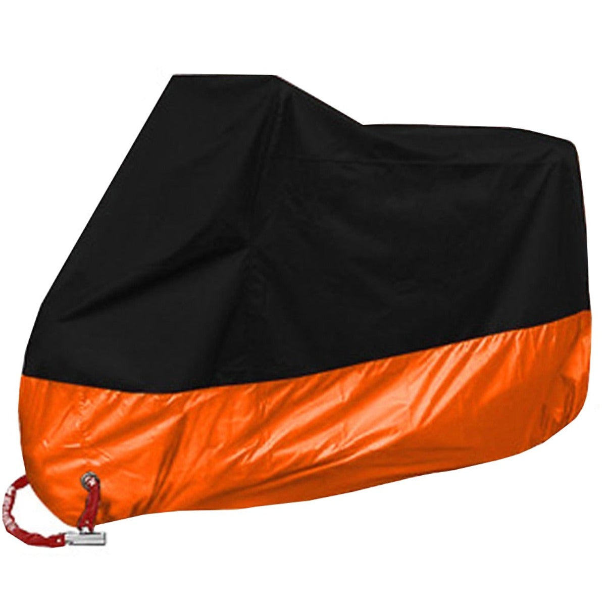 Harley-Davidson motorbike protected from weather damage with a Waterproof Protective Motorcycle Cover.