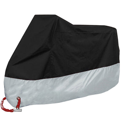 A Waterproof Protective Motorcycle Cover on a white background, designed to protect against weather damage.
