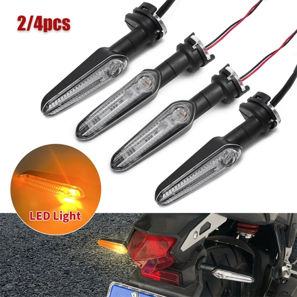 Motorcycle Turn Signal Front/Rear Indicator Flasher Light for Yamaha