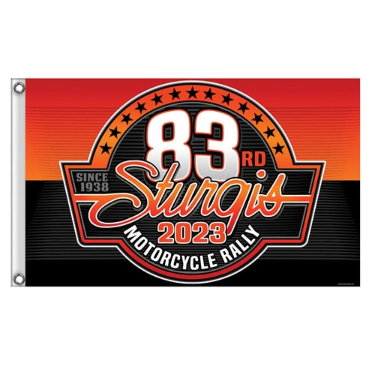 Hot Leathers Sturgis Motorcycle Rally Logo Flag 2023