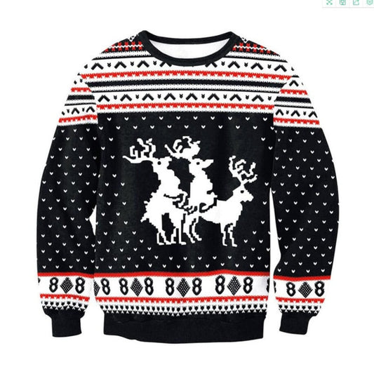 Naughty Reindeer Ugly Christmas Sweater
