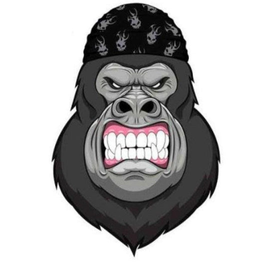 Gorilla Beanie Motorcycle Helmet Sticker - American Legend Rider