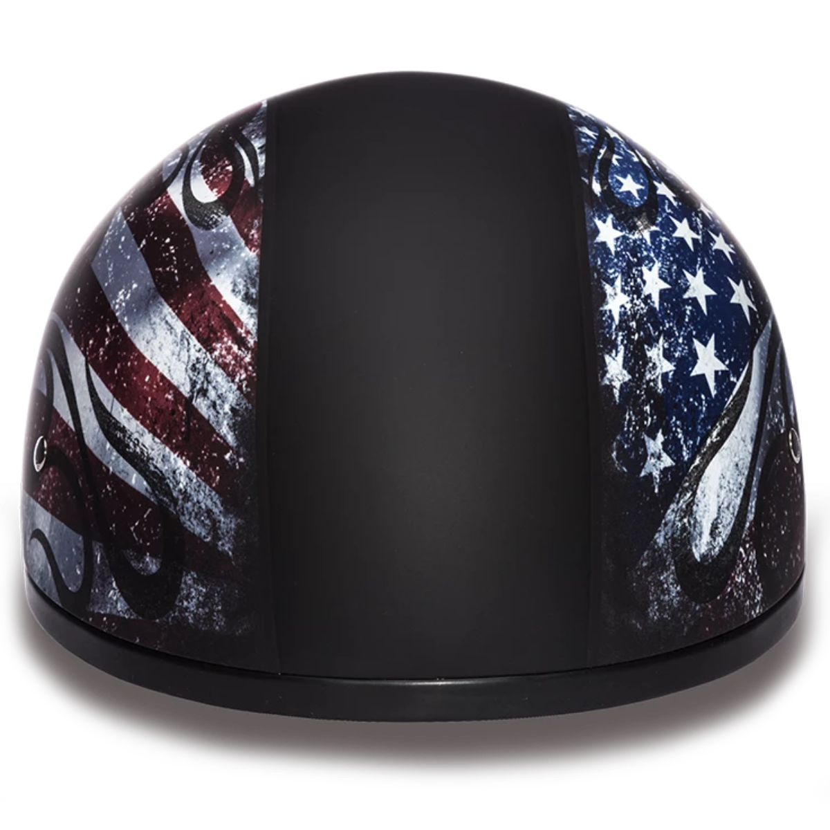 Daytona D.O.T. USA Flag Skull Cap 1/2 Shell Motorcycle Helmet - American Legend Rider