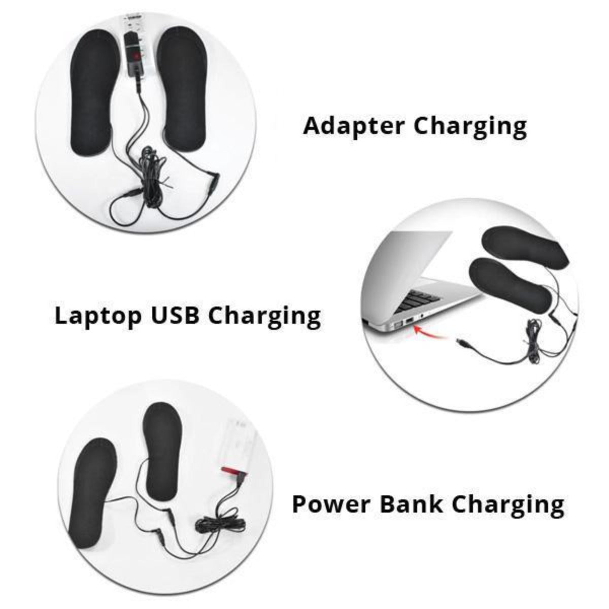 USB Heated Insoles Foot Warmer, Pair