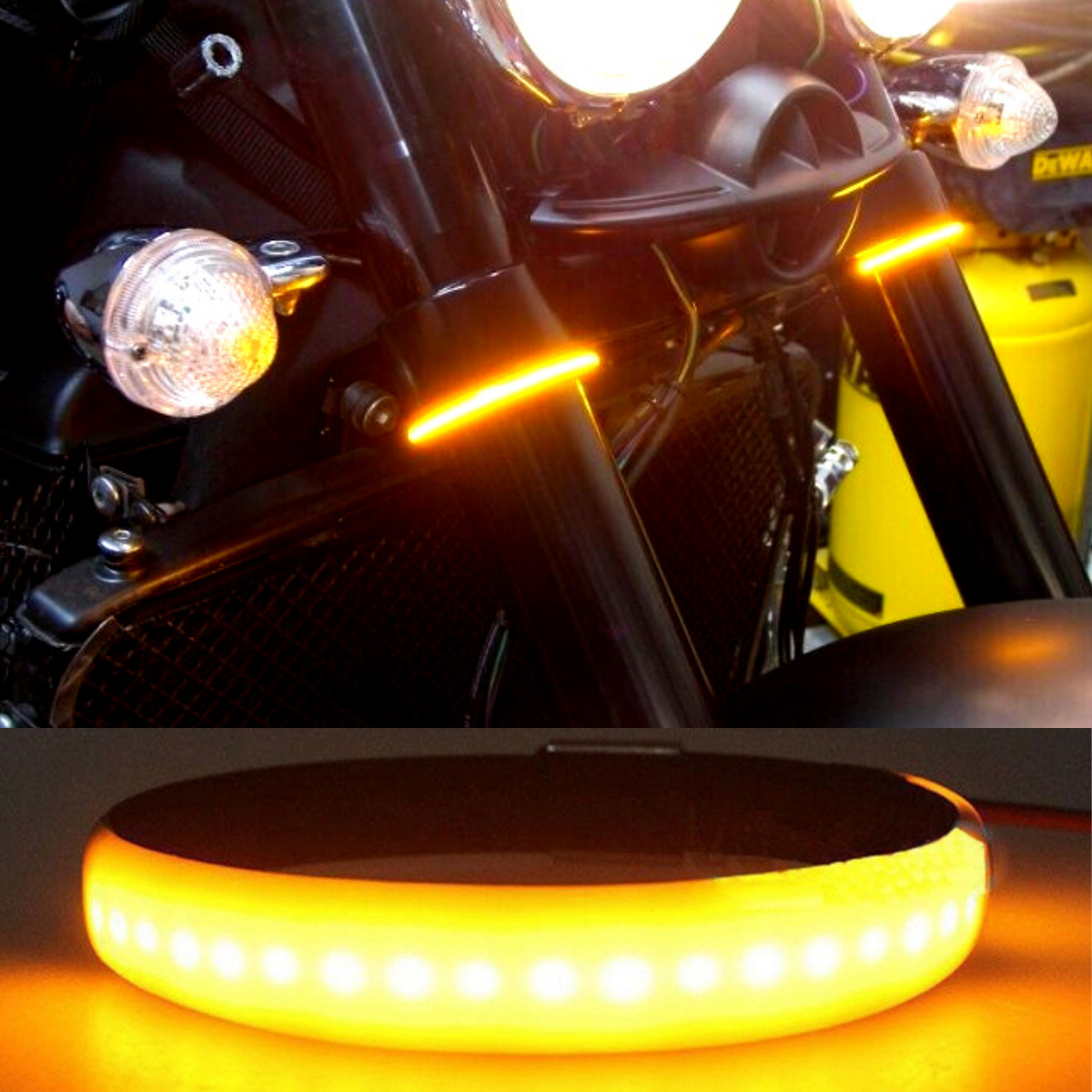 Motorcycle Fork-Mounted LED Turn Signal Light - American Legend Rider
