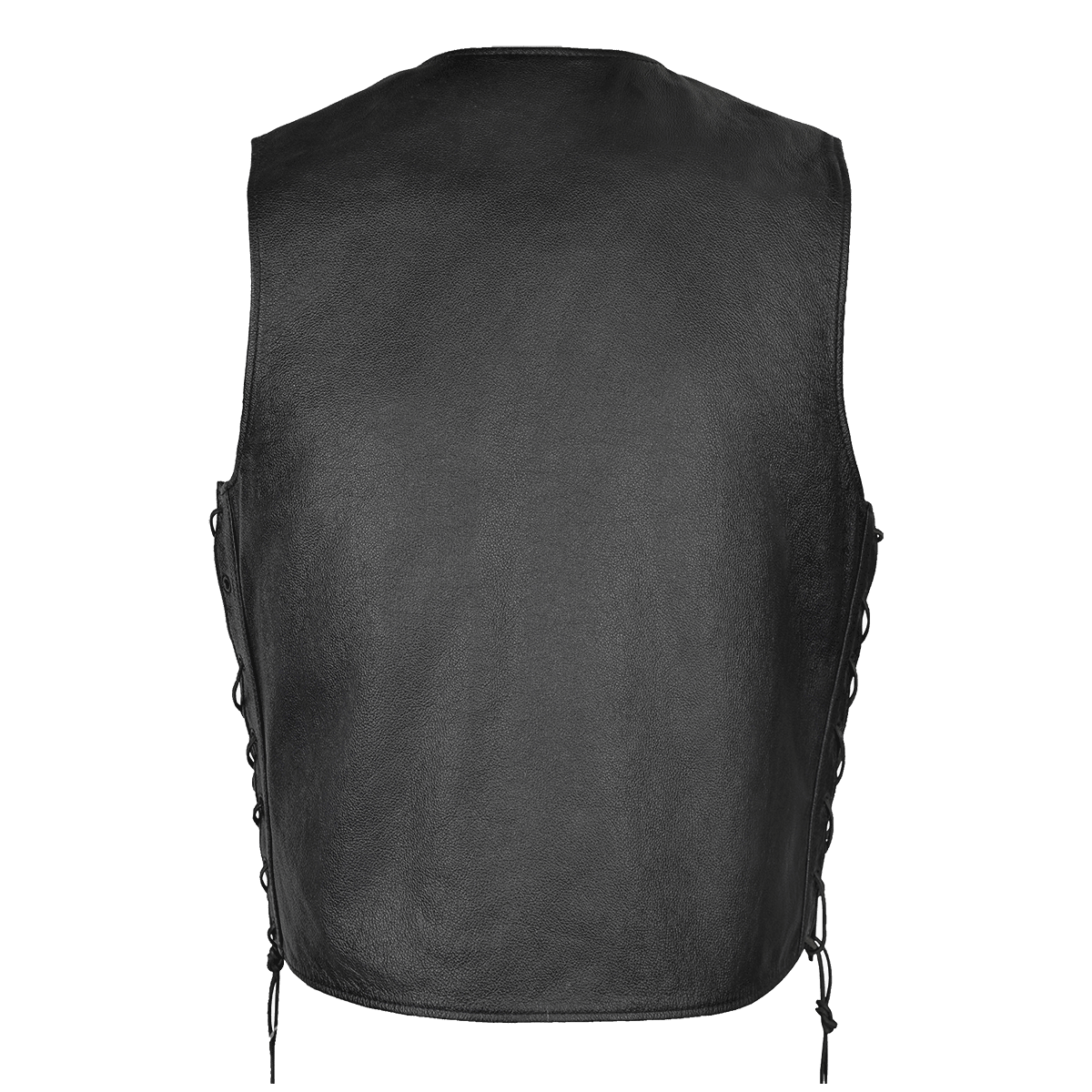 Vance Leather Gambler Style Premium Cowhide Leather Vest with 2 Gun Pockets