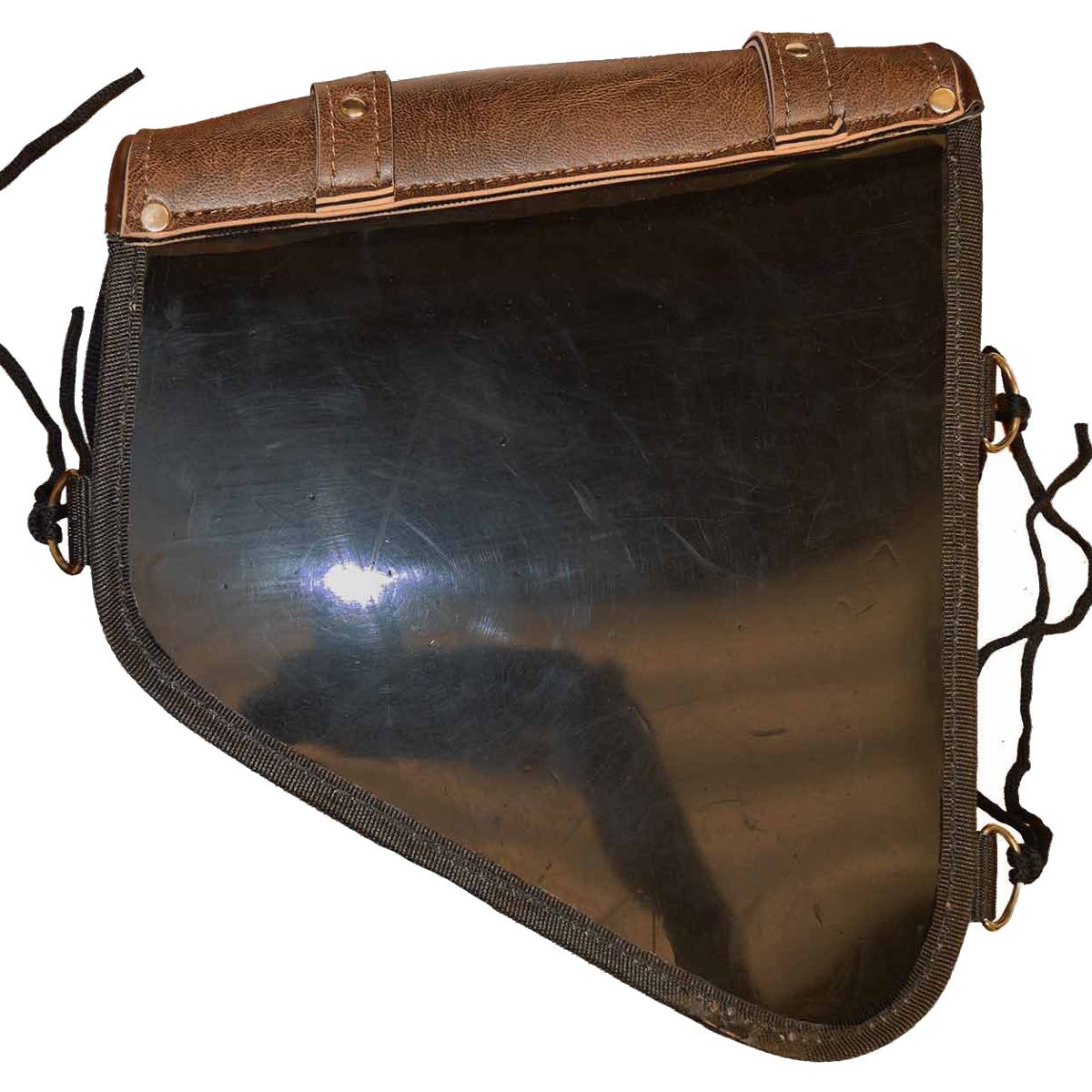 Vance Leather Swing Arm Bag Left Side Distressed Brown