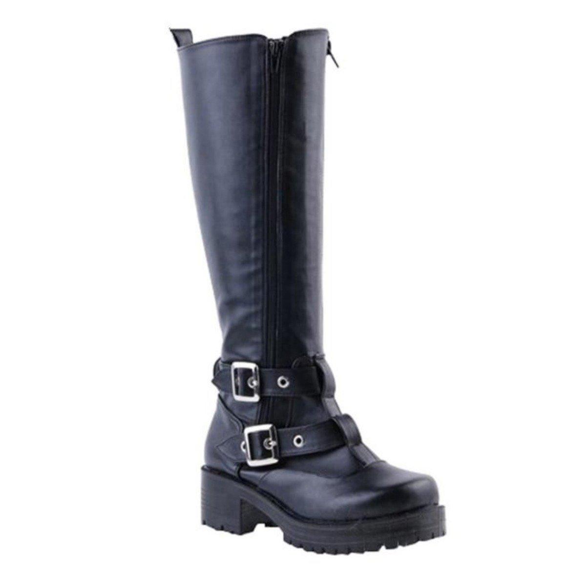 Women's Buckle Straps Riding Boots - American Legend Rider